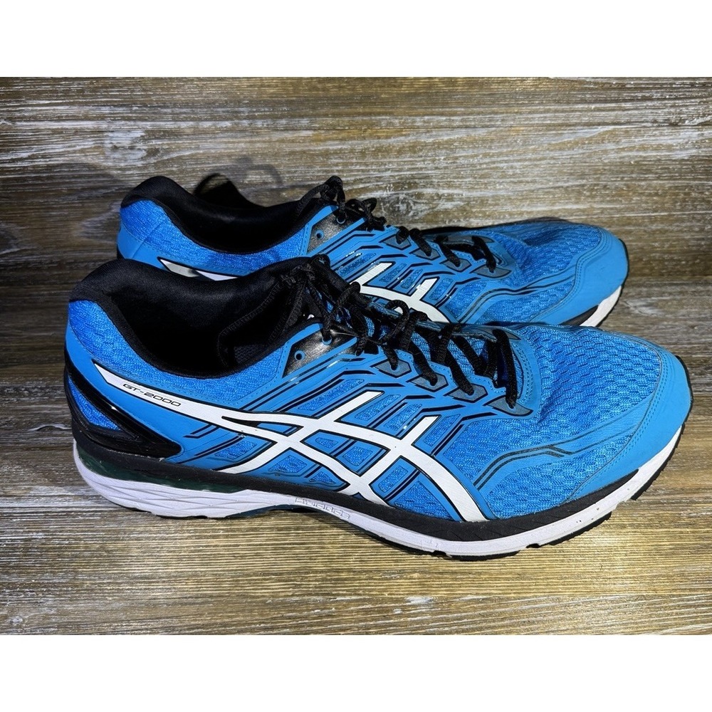 Asics GT 2000 Dynamic Duomax Blue White Athletic Shoes T707N Men's Size 16